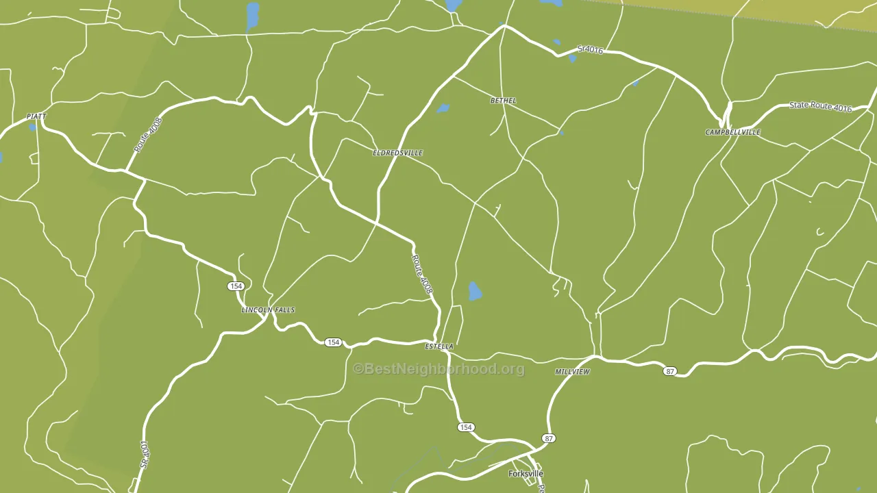 Forksville, PA block-group voter-turnout map