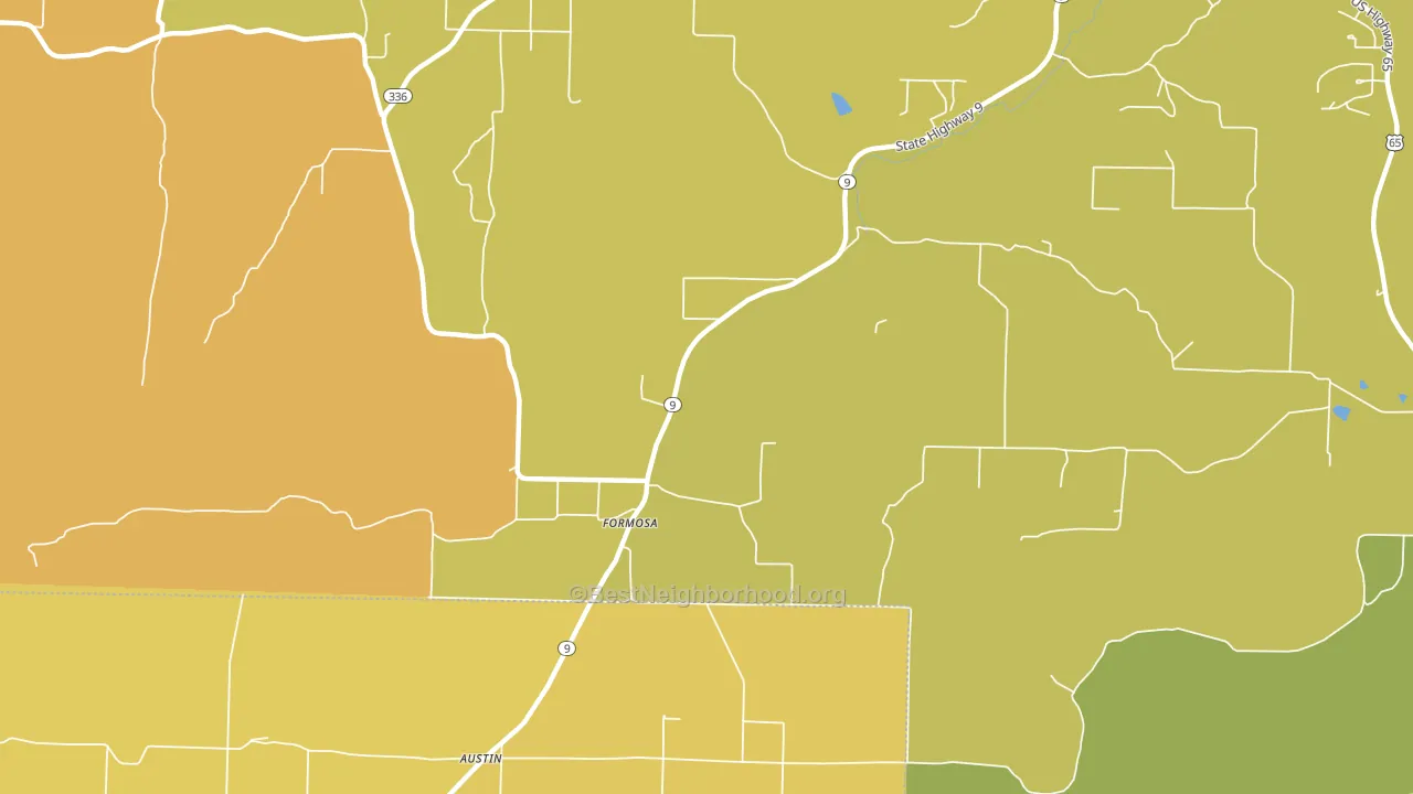 Formosa, AR block-group voter-turnout map