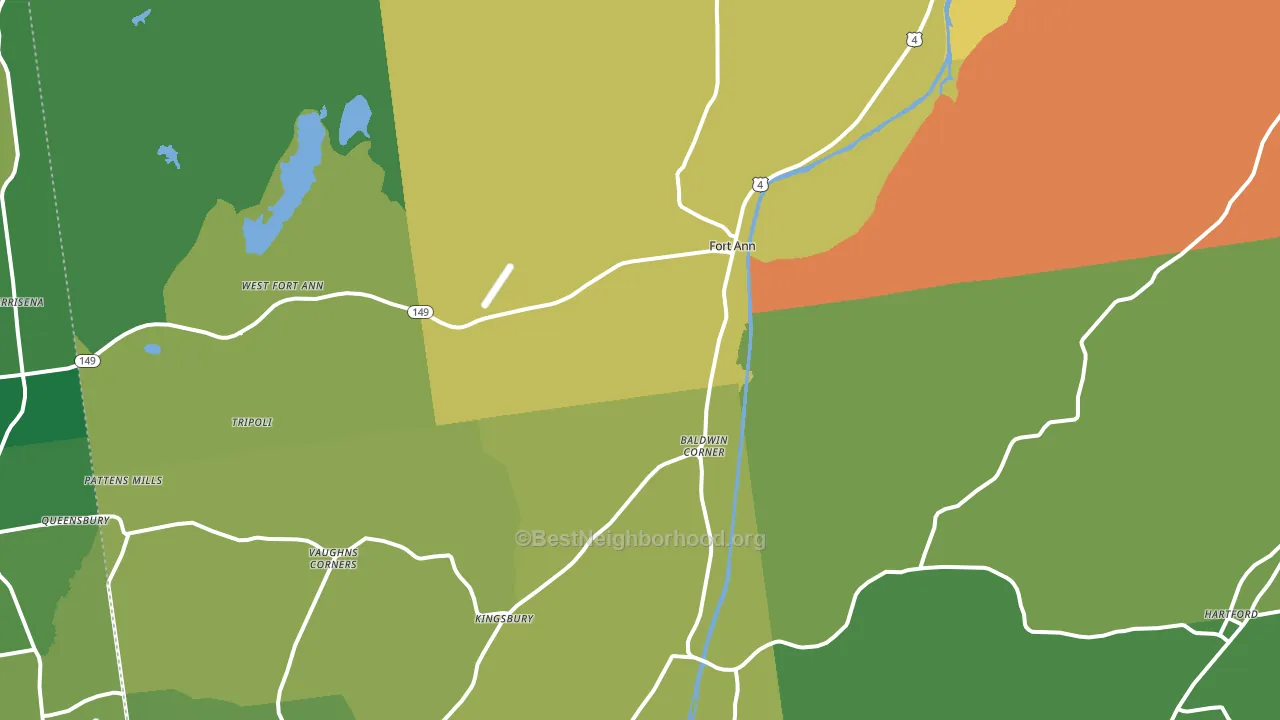Fort Ann, NY block-group voter-turnout map