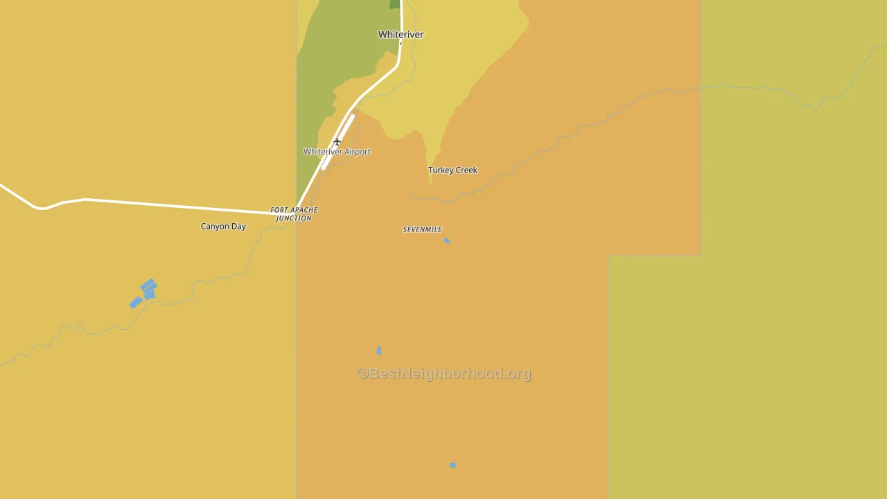 Fort Apache, AZ block-group voter-turnout map