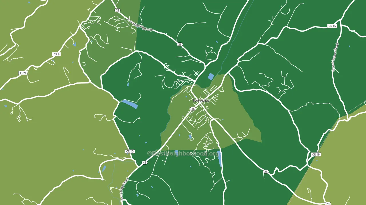 Fort Ashby, WV block-group voter-turnout map