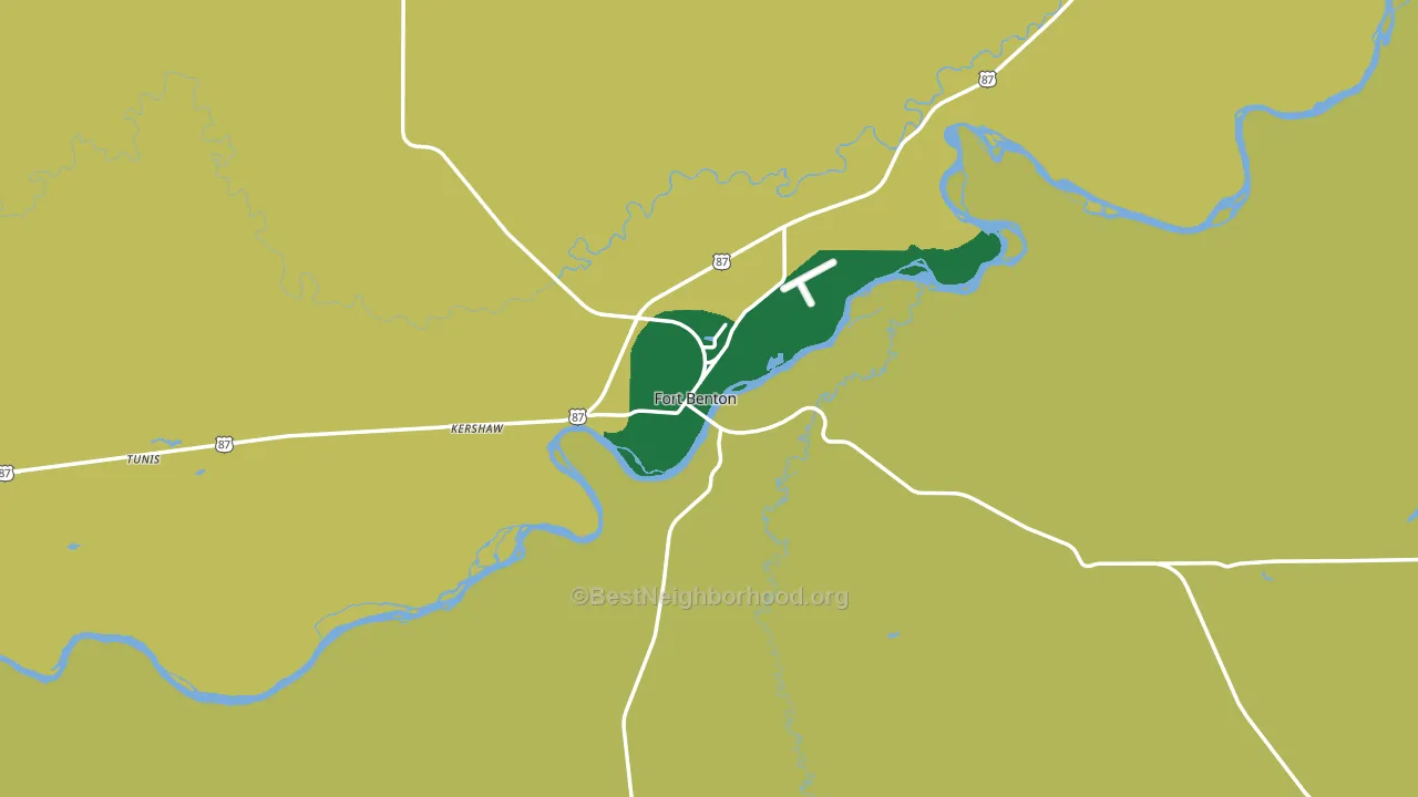 Fort Benton, MT block-group voter-turnout map