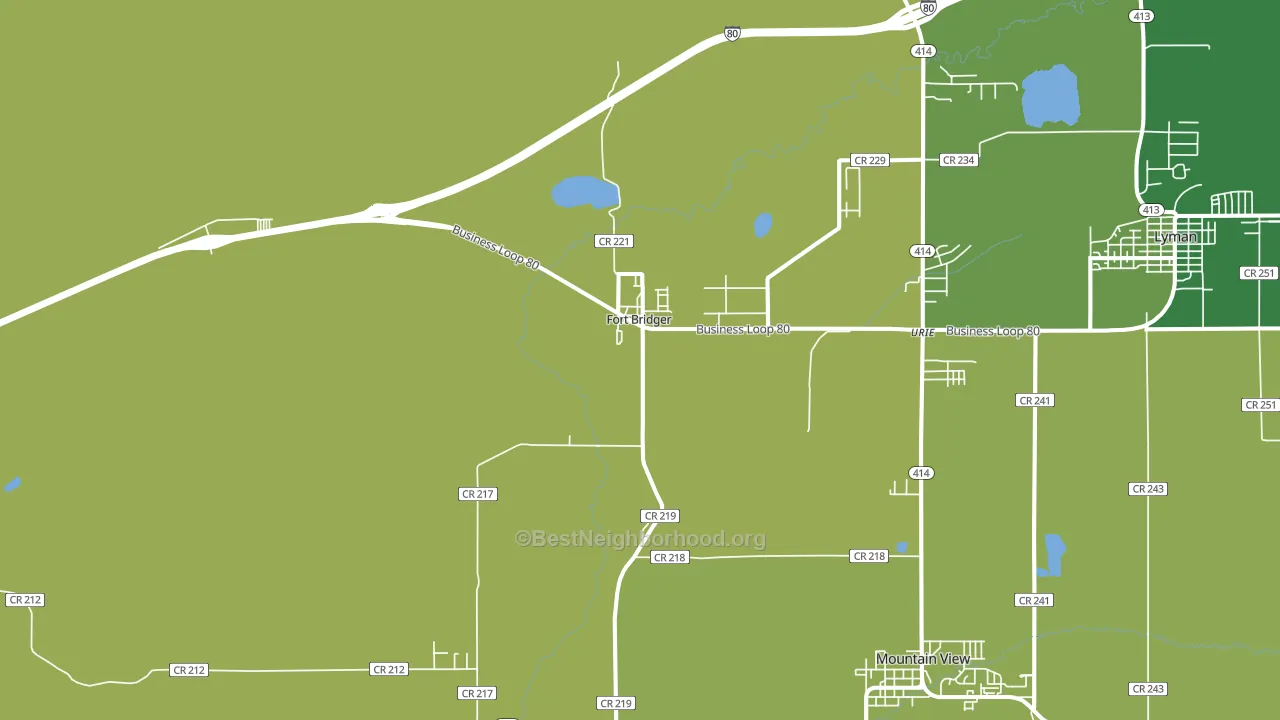 Fort Bridger, WY block-group voter-turnout map