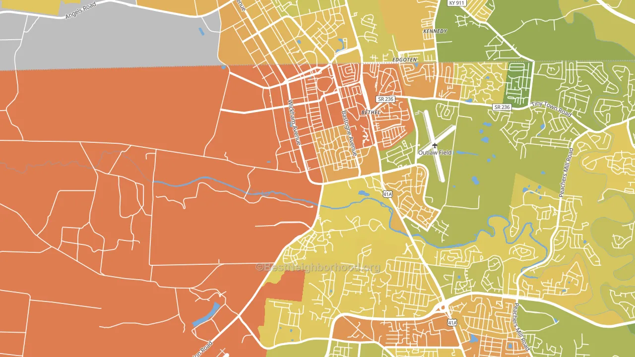 Fort Campbell, TN block-group voter-turnout map