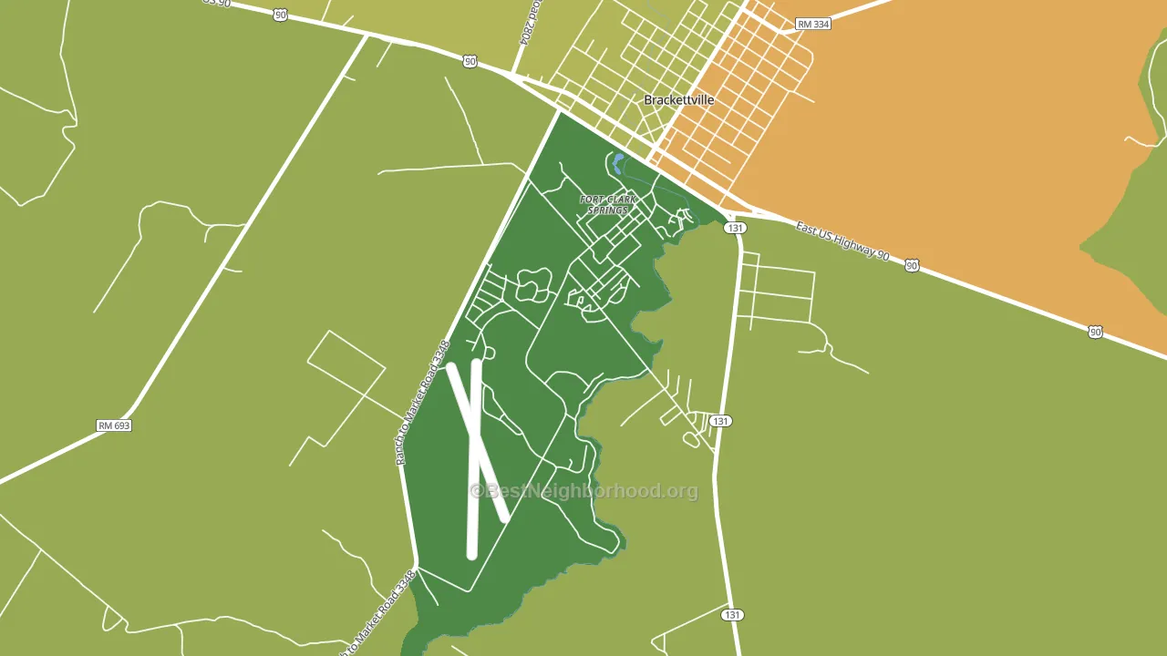 Fort Clark Springs, TX block-group voter-turnout map