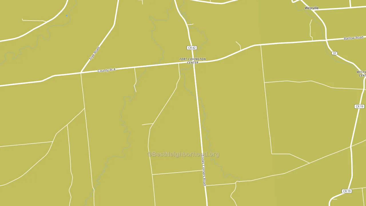 Fort Covington Center, NY block-group voter-turnout map
