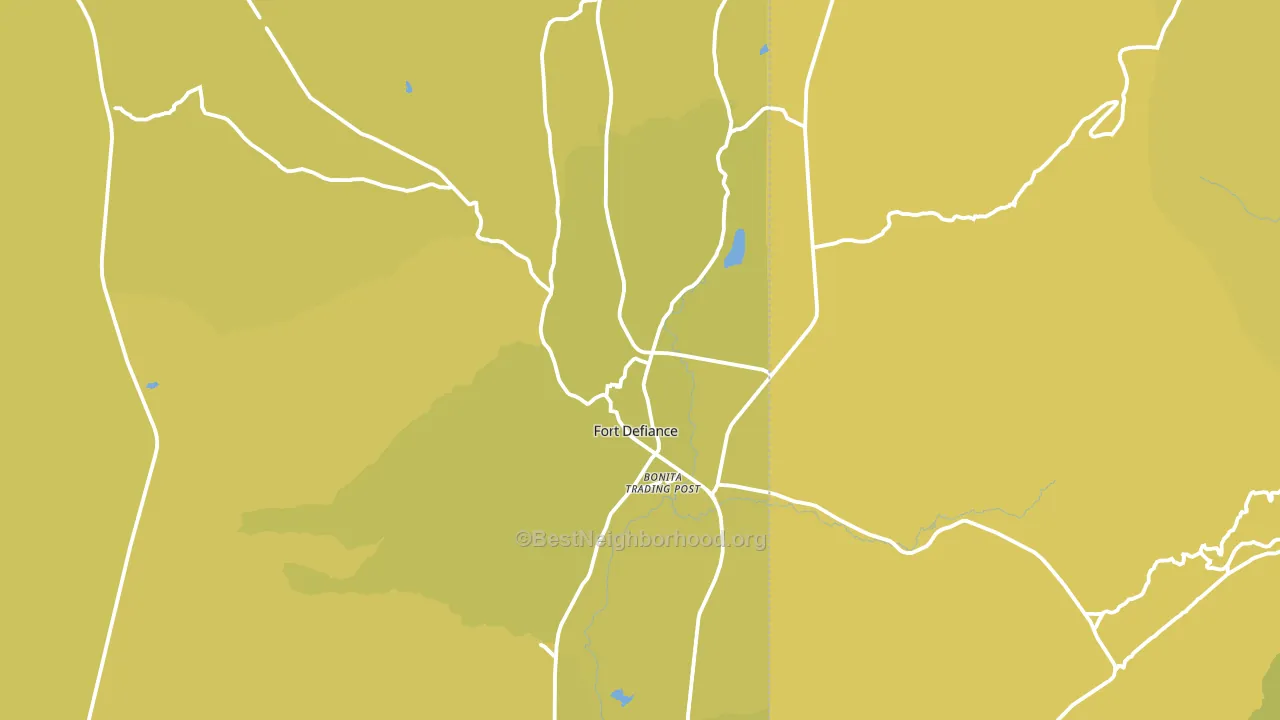Fort Defiance, AZ block-group voter-turnout map