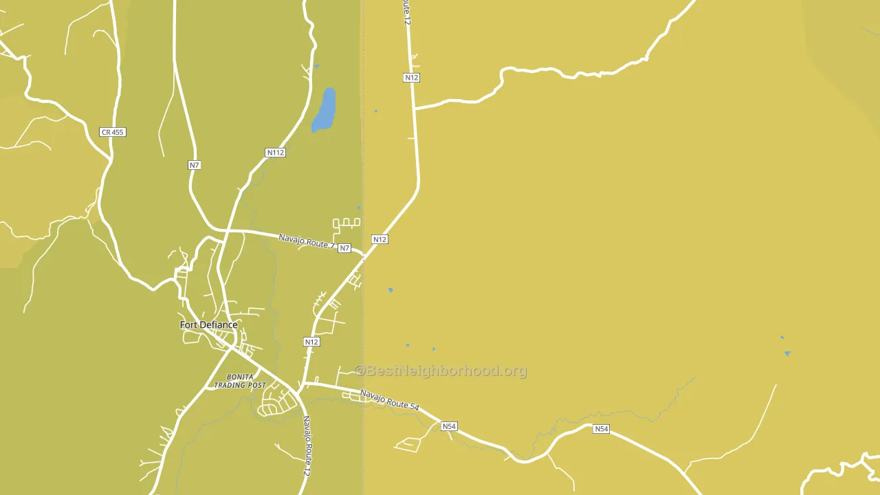 Fort Defiance, NM block-group voter-turnout map