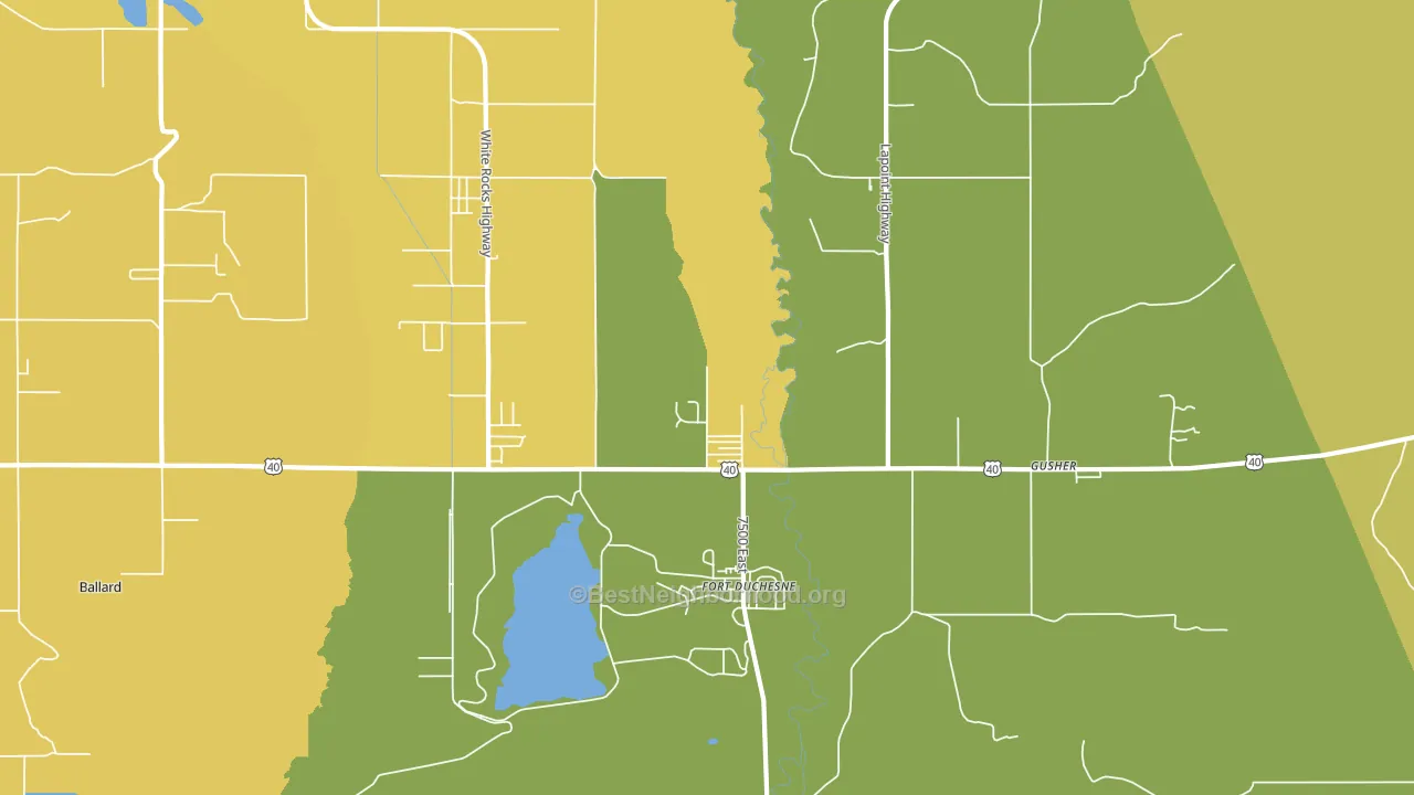 Fort Duchesne, UT block-group voter-turnout map