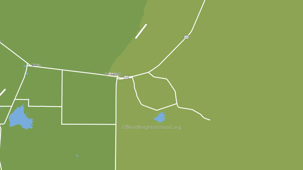 Fort Garland, CO block-group voter-turnout map