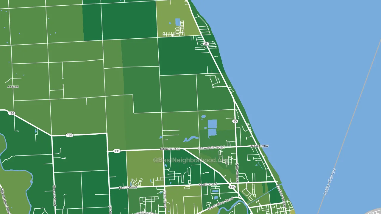Fort Gratiot, MI block-group voter-turnout map