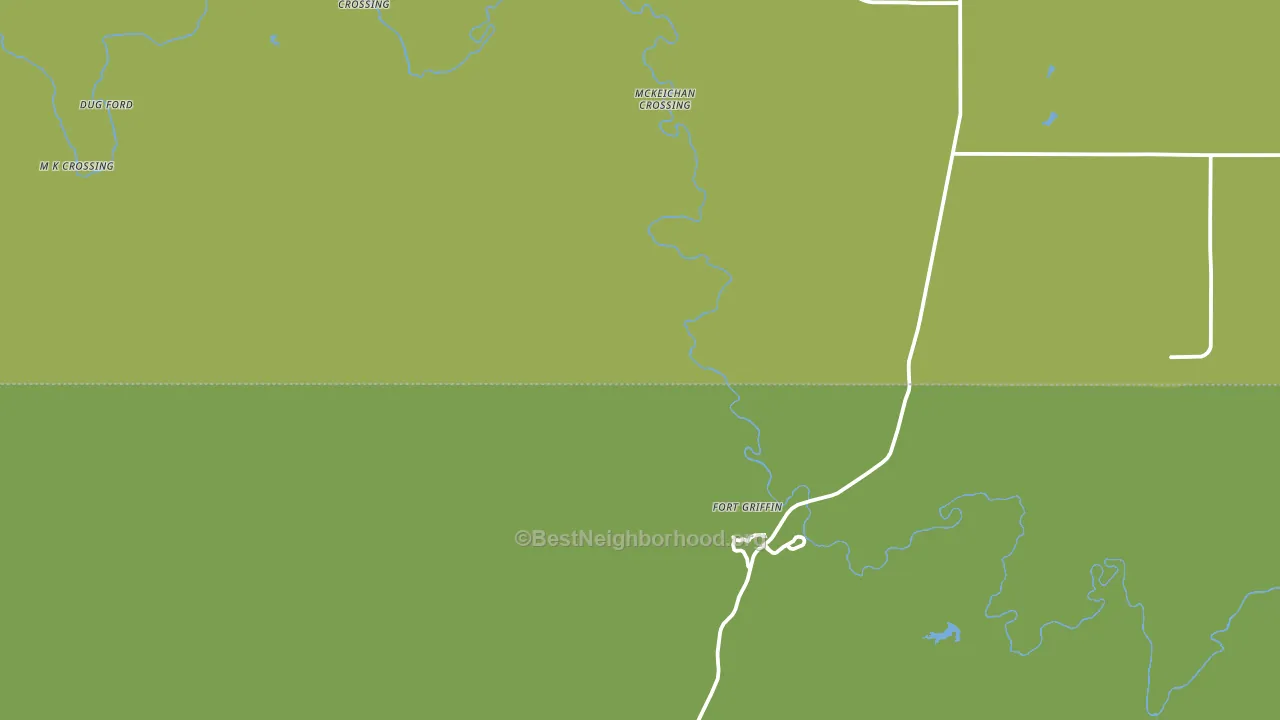 Fort Griffin, TX block-group voter-turnout map