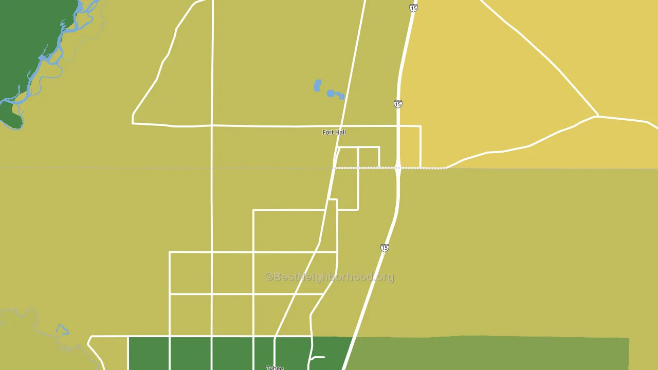 Fort Hall, ID block-group voter-turnout map
