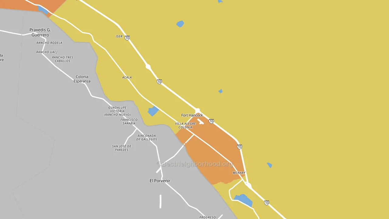 Fort Hancock, TX block-group voter-turnout map