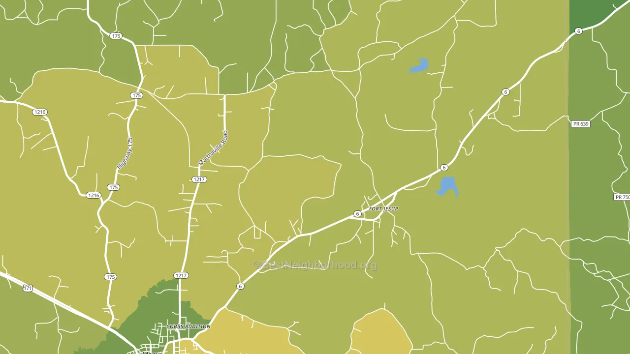 Fort Jesup, LA block-group voter-turnout map