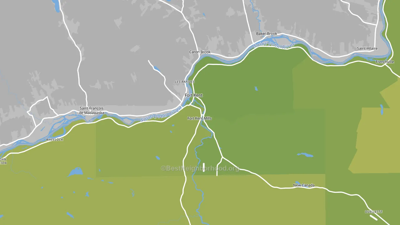 Fort Kent, ME block-group voter-turnout map