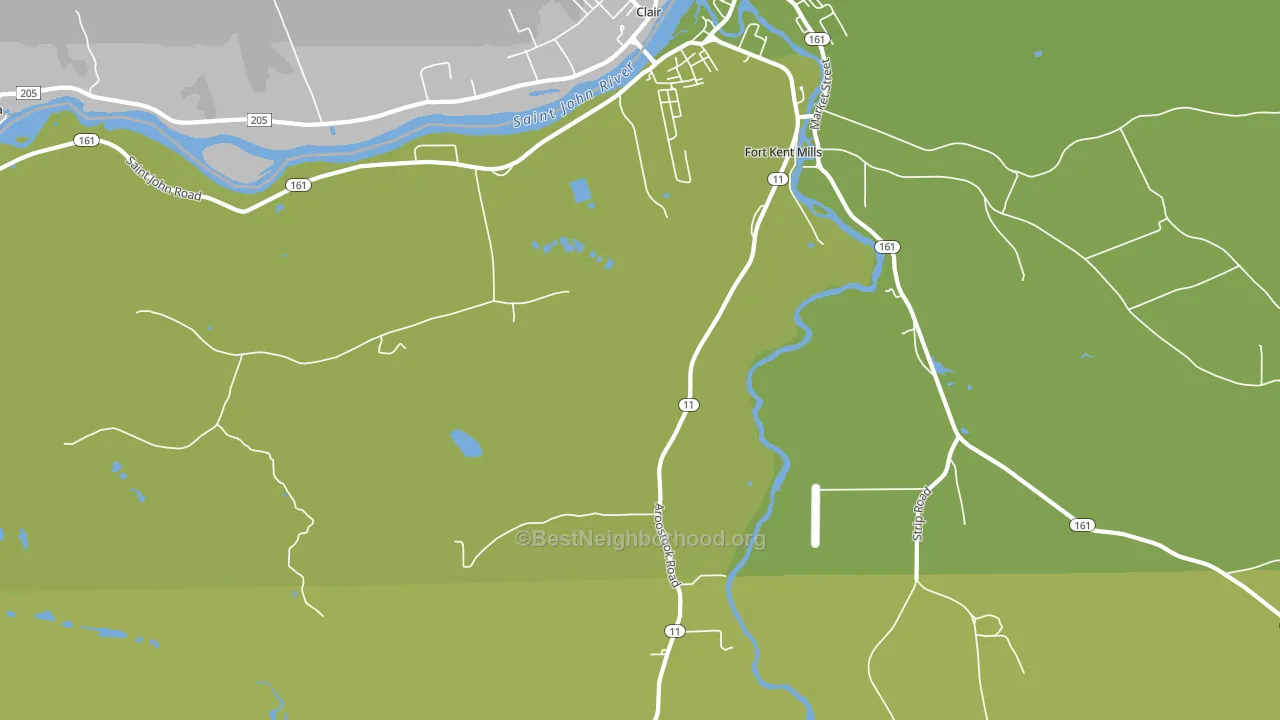 Fort Kent Village, ME block-group voter-turnout map