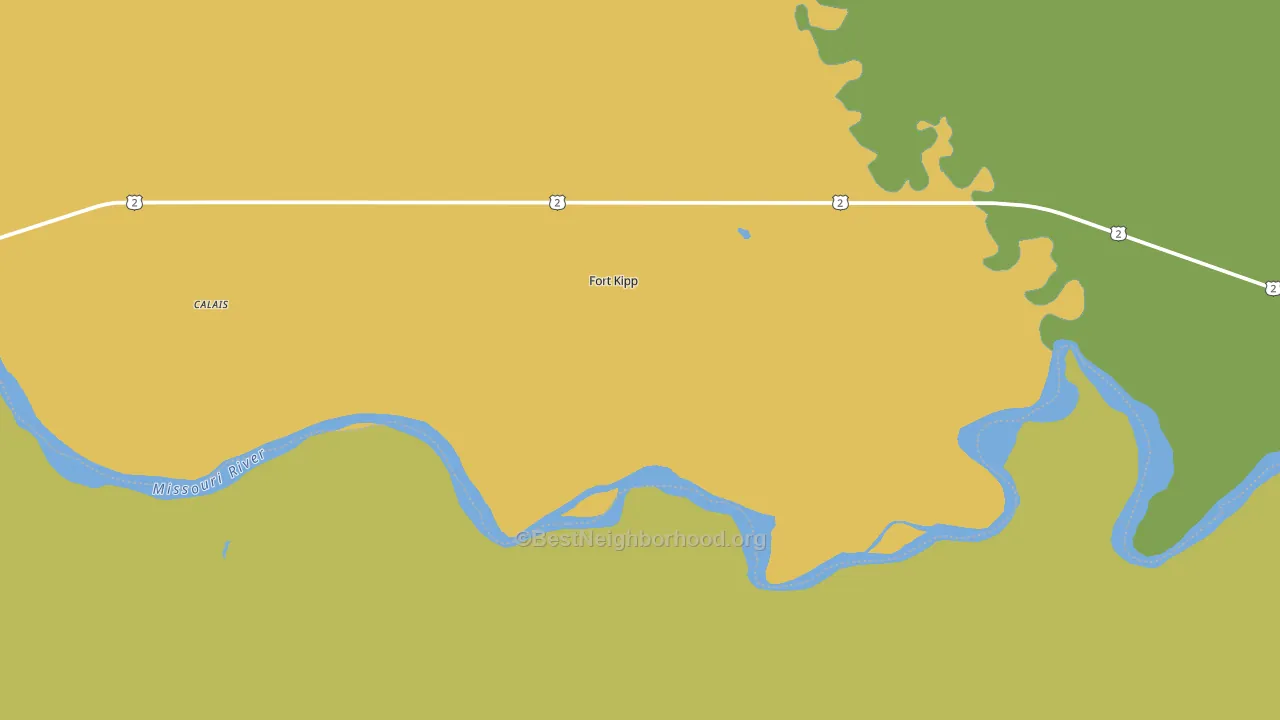 Fort Kipp, MT block-group voter-turnout map