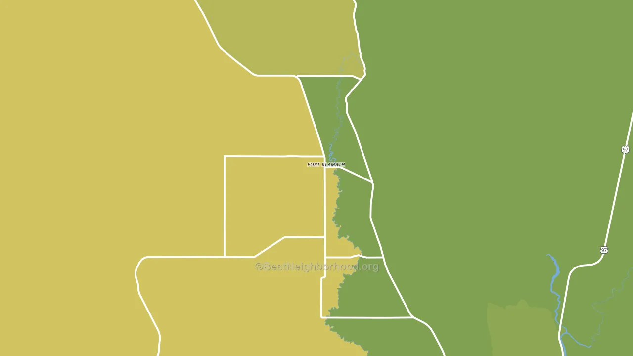 Fort Klamath, OR block-group voter-turnout map