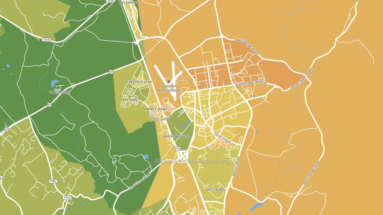 Fort Knox, KY block-group voter-turnout map