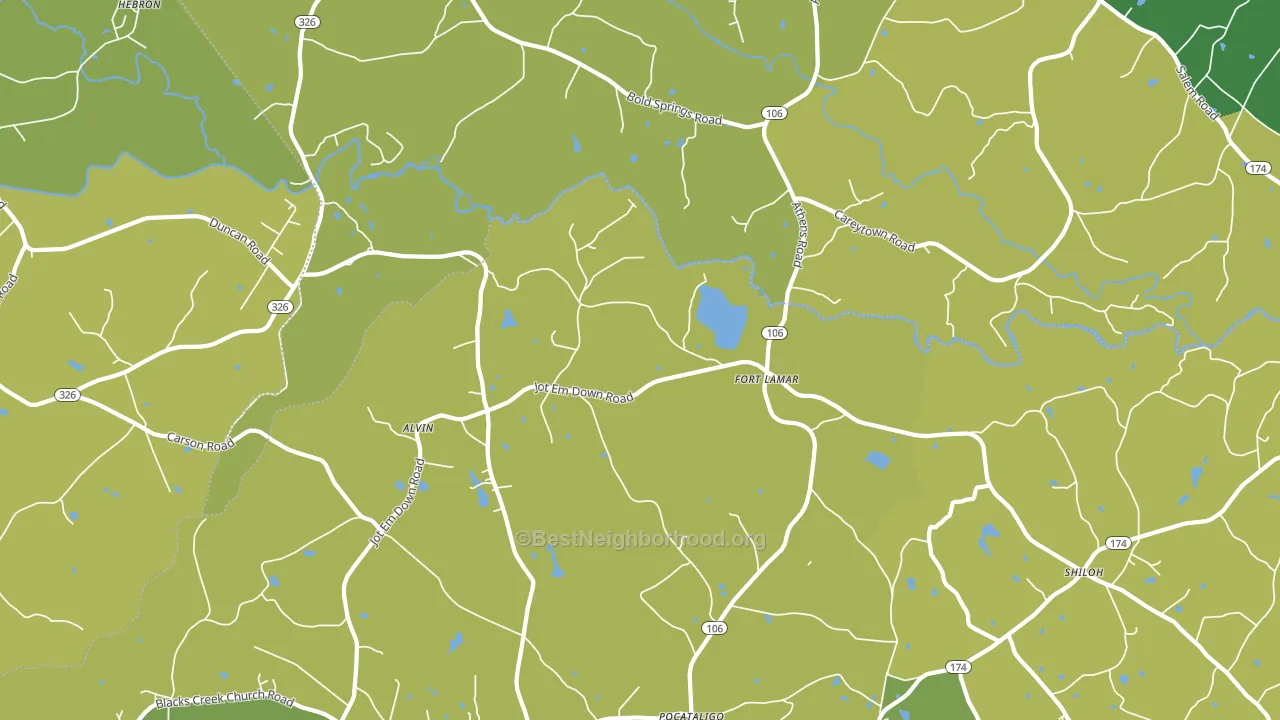 Fort Lamar, GA block-group voter-turnout map