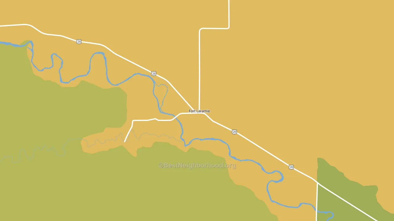 Fort Laramie, WY block-group voter-turnout map