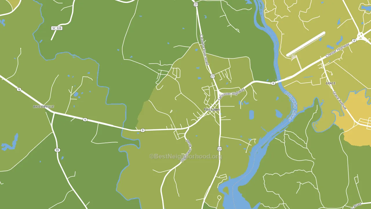 Fort Lawn, SC block-group voter-turnout map