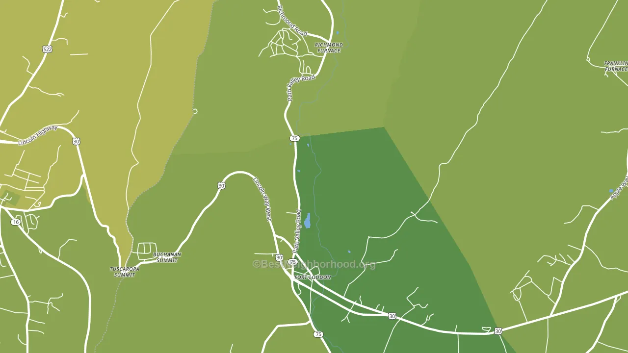 Fort Loudon, PA block-group voter-turnout map