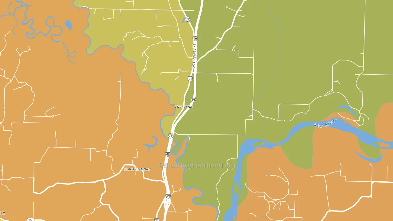 Fort Lynn, AR block-group voter-turnout map