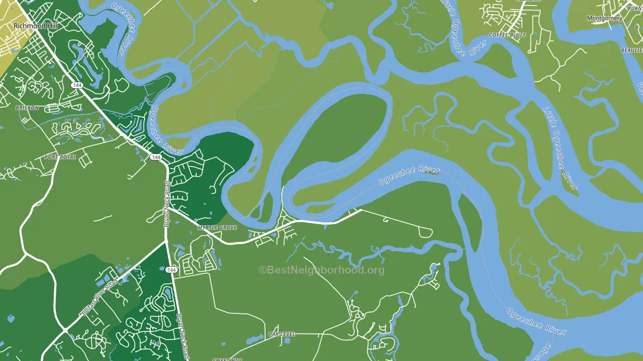 Fort McAllister, GA block-group voter-turnout map