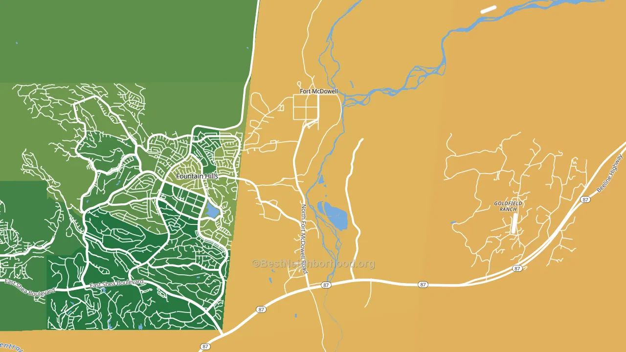 Fort McDowell, AZ block-group voter-turnout map