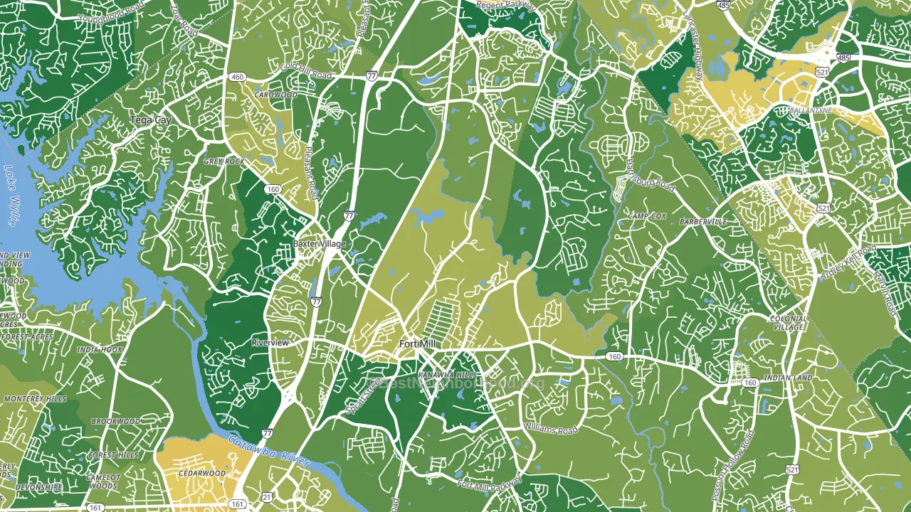 Fort Mill, SC block-group voter-turnout map