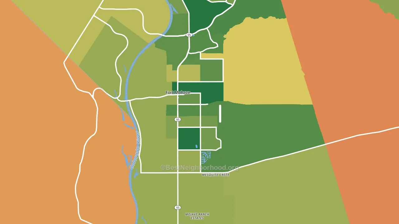 Fort Mohave, AZ block-group voter-turnout map