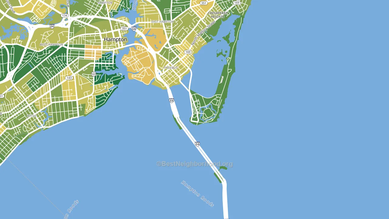 Fort Monroe, VA block-group voter-turnout map