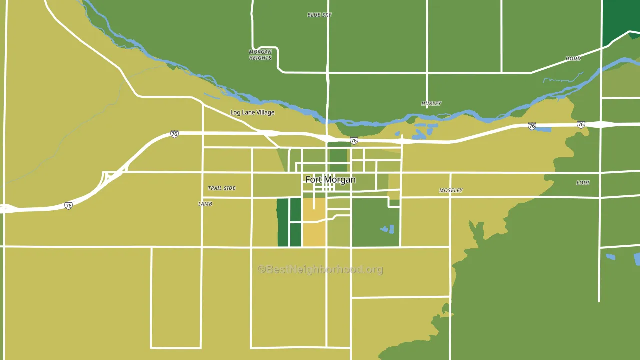 Fort Morgan, CO block-group voter-turnout map
