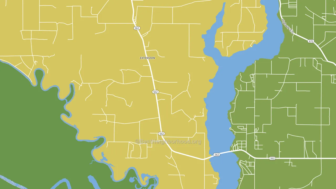 Fort Necessity, LA block-group voter-turnout map