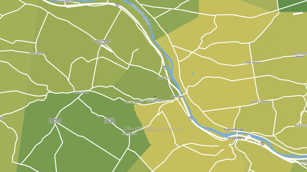 Fort Plain, NY block-group voter-turnout map