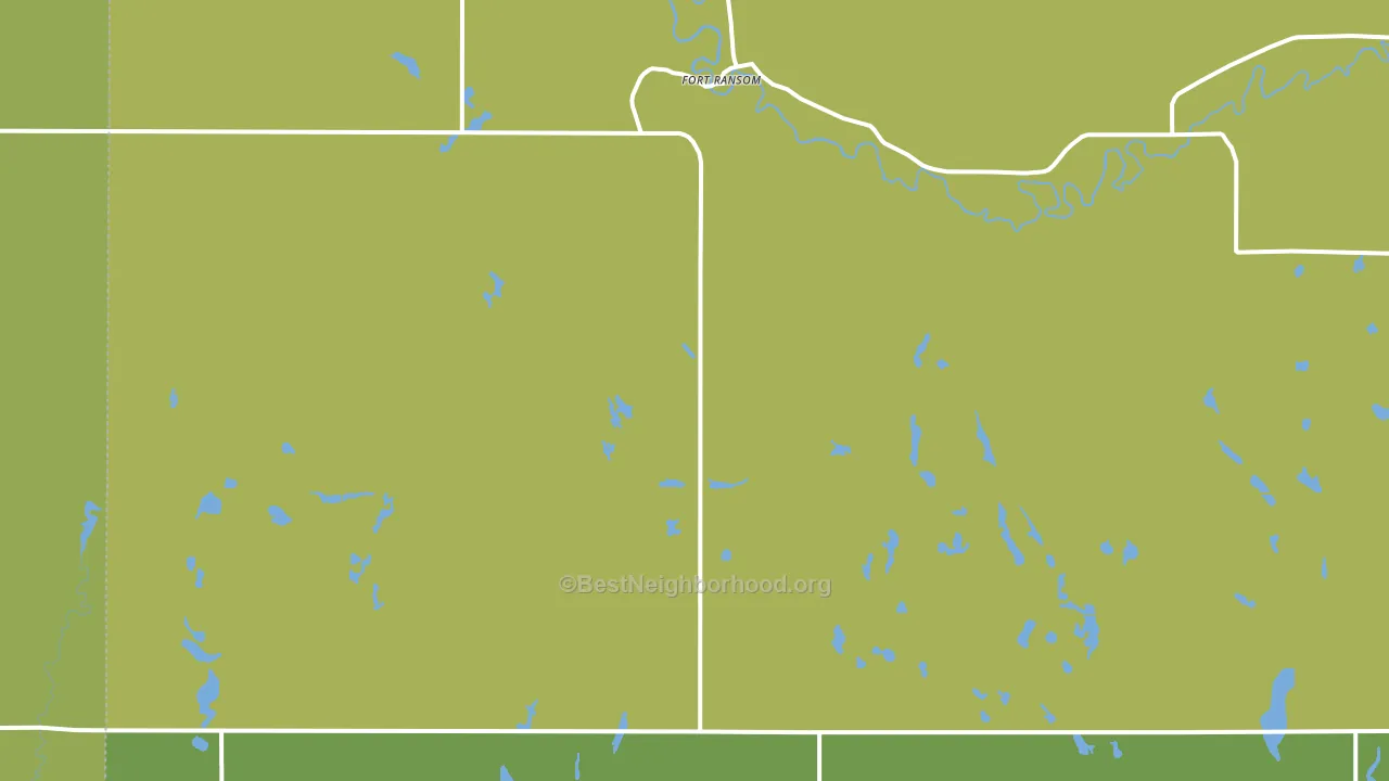 Fort Ransom, ND block-group voter-turnout map
