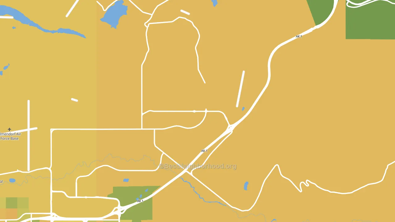 Fort Richardson, AK block-group voter-turnout map