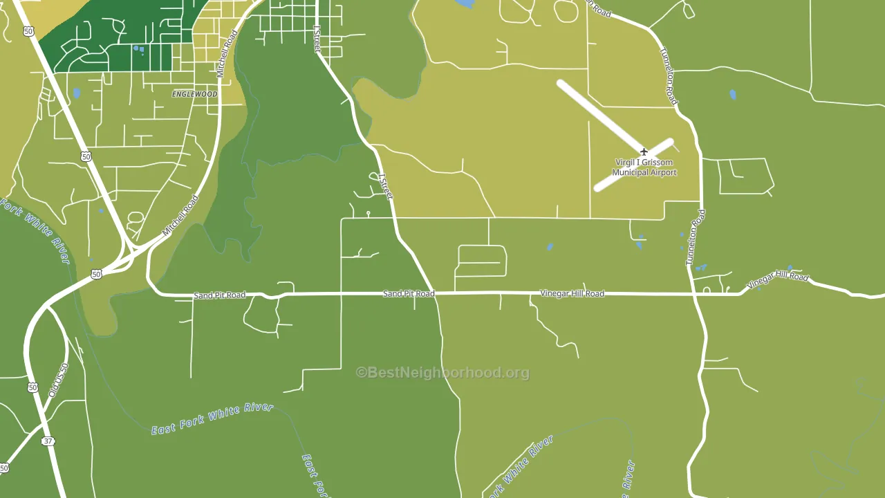 Fort Ritner, IN block-group voter-turnout map
