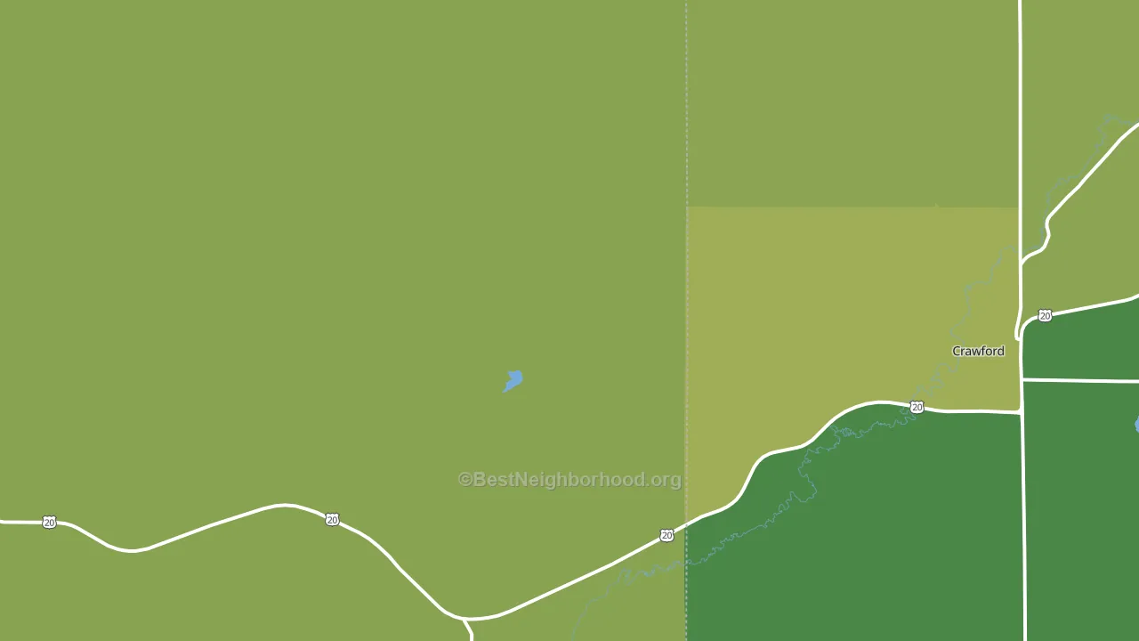 Fort Robinson, NE block-group voter-turnout map