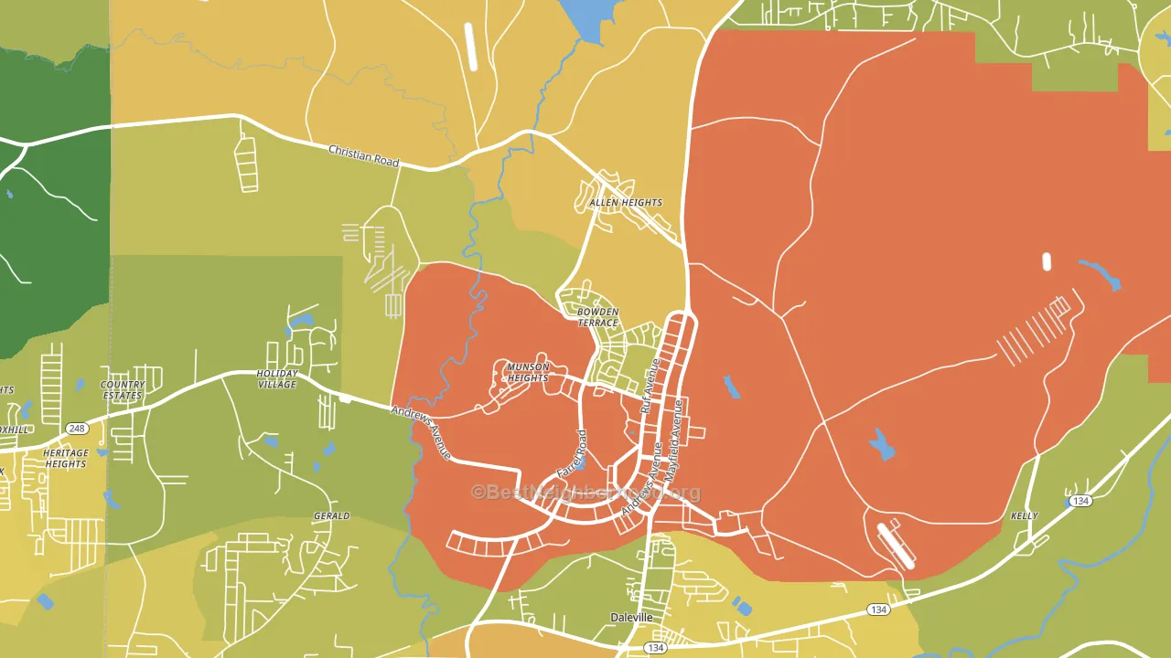 Fort Rucker, AL block-group voter-turnout map