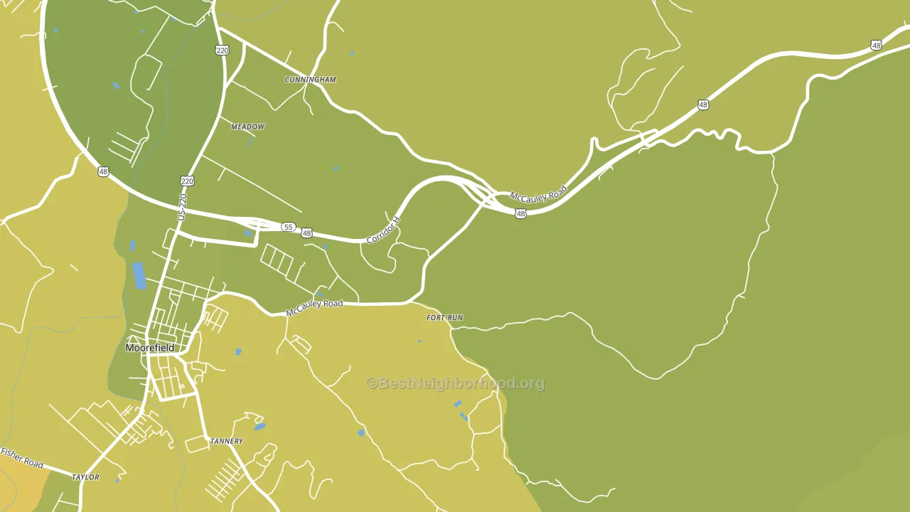 Fort Run, WV block-group voter-turnout map