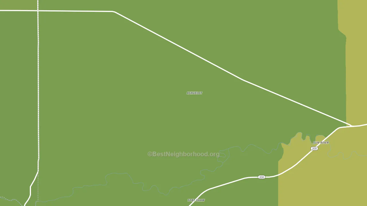 Fort Shaw, MT block-group voter-turnout map