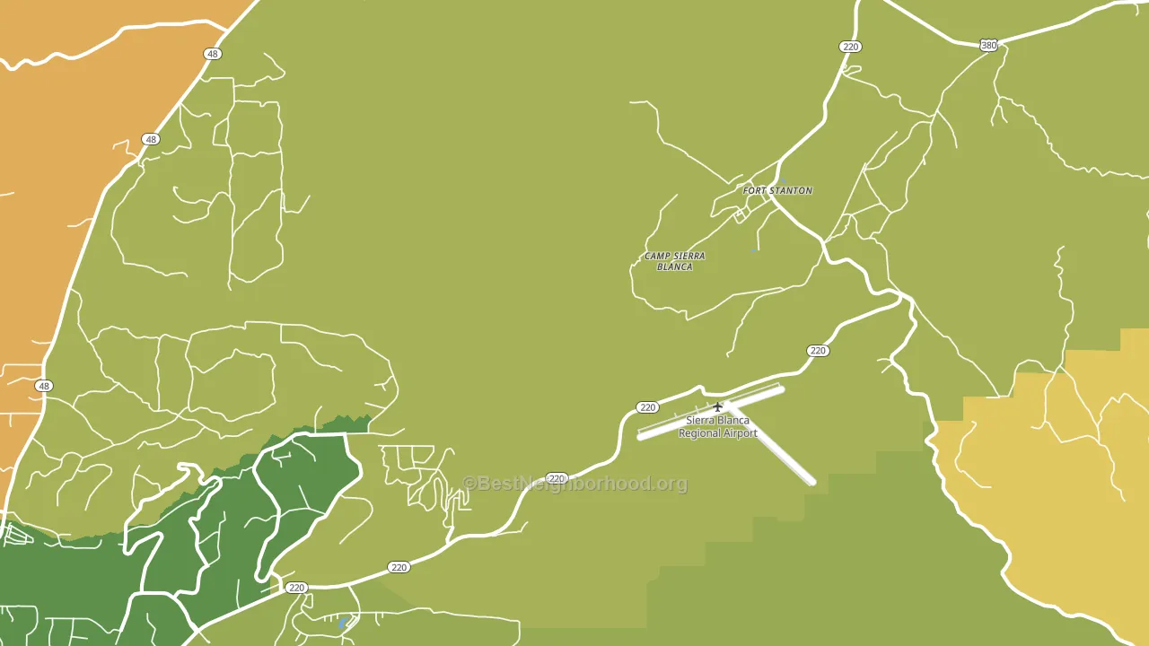 Fort Stanton, NM block-group voter-turnout map