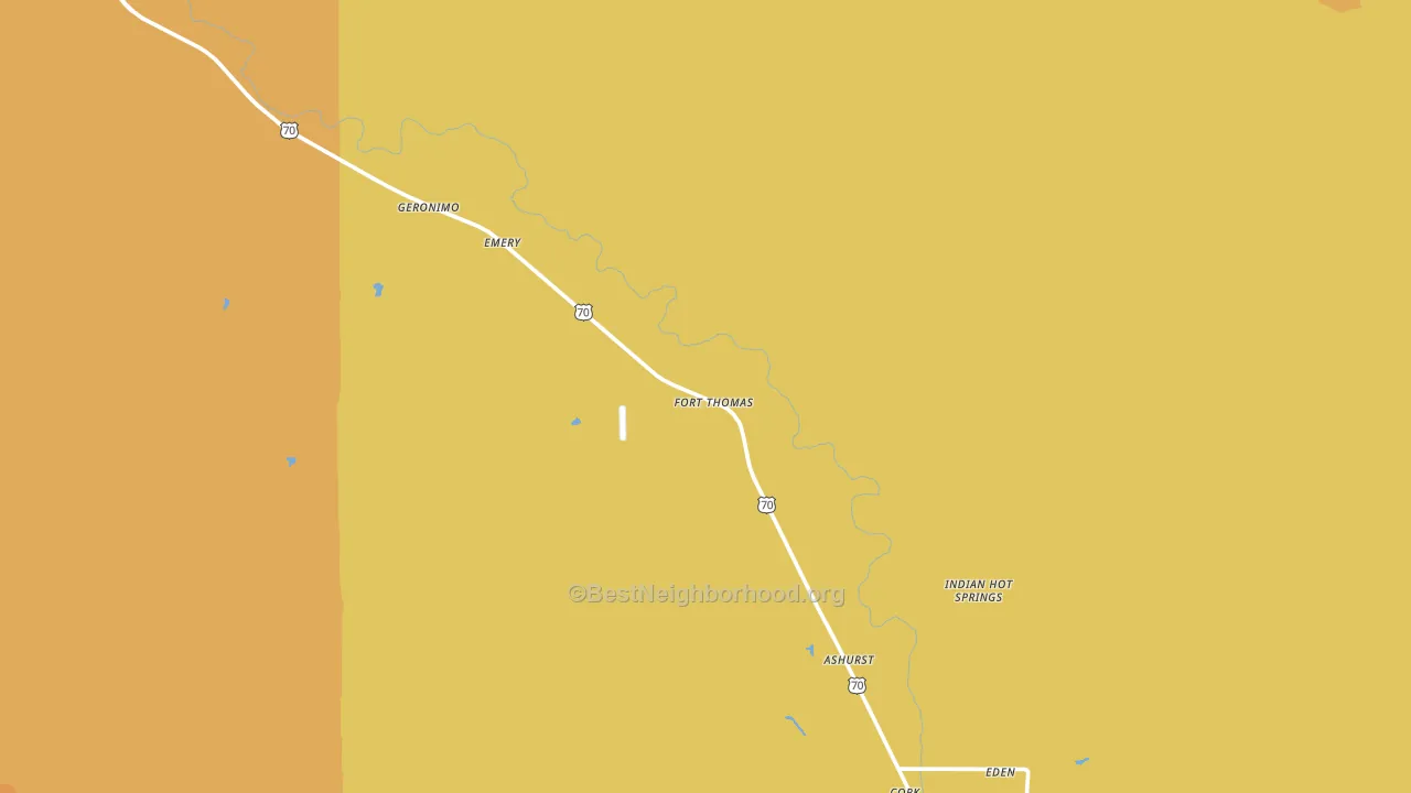 Fort Thomas, AZ block-group voter-turnout map
