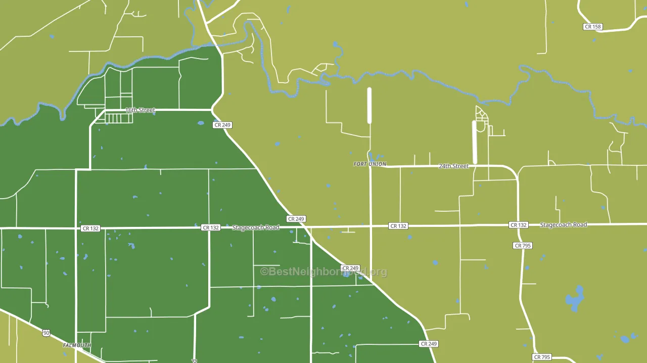 Fort Union, FL block-group voter-turnout map