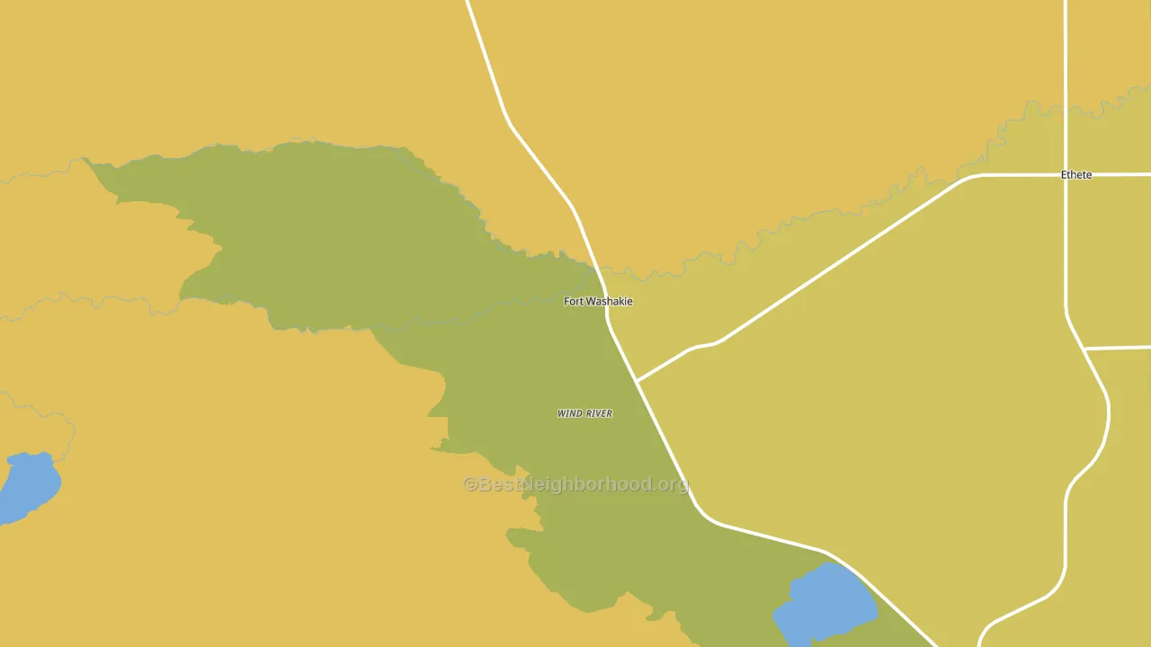 Fort Washakie, WY block-group voter-turnout map
