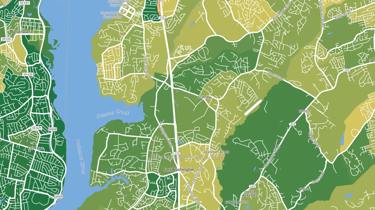 Fort Washington, MD block-group voter-turnout map
