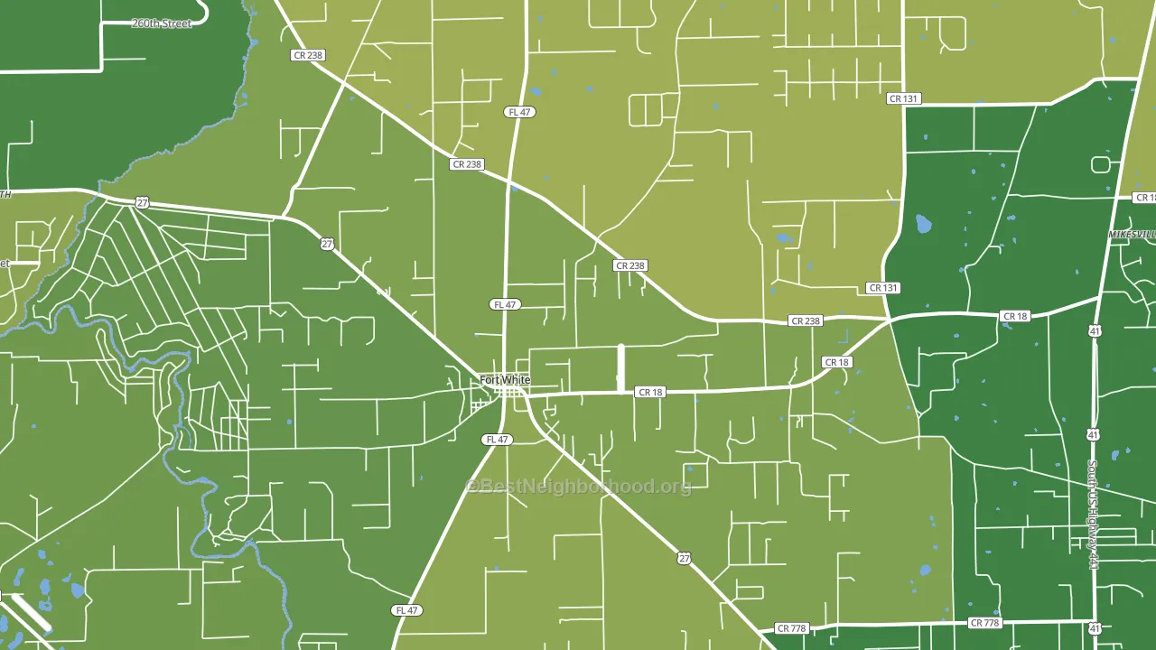 Fort White, FL block-group voter-turnout map